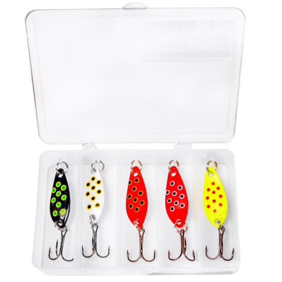 Fladen Conrad Light Spoon Assortment (5-pack) - 5g 38mm in der Gruppe Köder / Köder Sets / Köder Sets Barsch bei Sportfiskeprylar.se (16-7701)