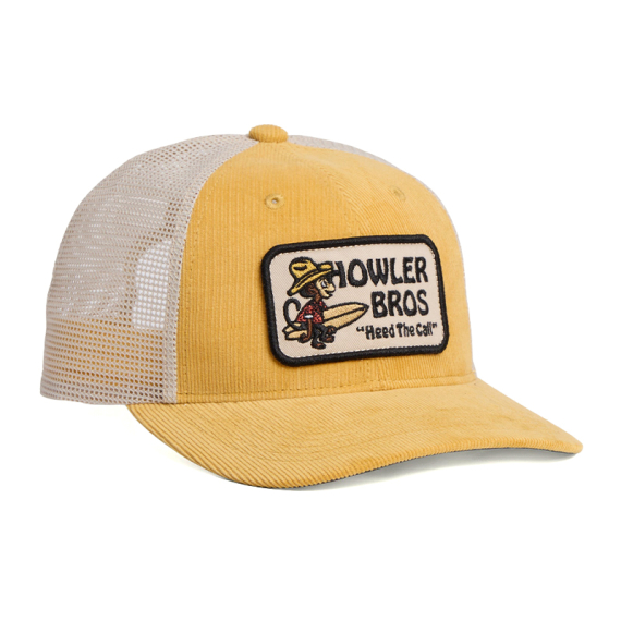 Howler Bro\'s Standard Hats El Monito Surfs Badge - Yellow Corduroy in der Gruppe Kleidung & Schuhe / Kappen & Kopfbedeckungen / Caps bei Sportfiskeprylar.se (160025F-MON)