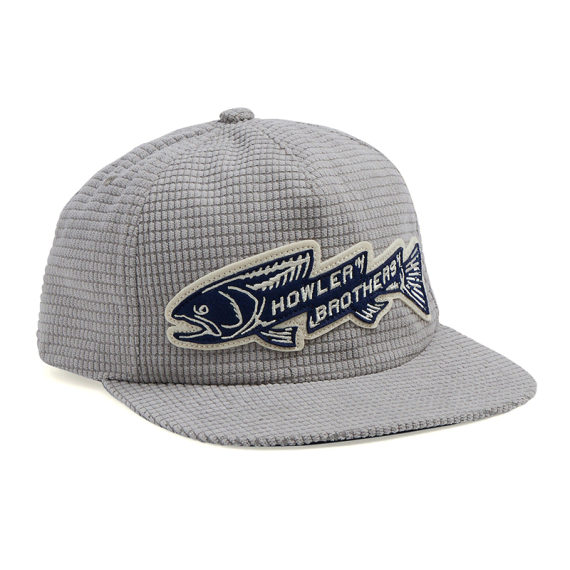 Howler Bros Unstructured Snapback Hats Trout Bolt - Grey Grid Corduroy in der Gruppe Kleidung & Schuhe / Kappen & Kopfbedeckungen / Caps bei Sportfiskeprylar.se (160526S-TRO)