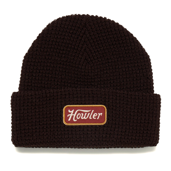 Howler Bro\'s Hawkeye Beanie Howler Script - Dark Brown in der Gruppe Kleidung & Schuhe / Kappen & Kopfbedeckungen / Caps bei Sportfiskeprylar.se (162225F-BRO)