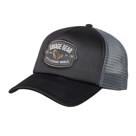 Savage Gear Badge Trucker Cap - Black in der Gruppe Kleidung & Schuhe / Kappen & Kopfbedeckungen / Caps bei Sportfiskeprylar.se (1642623)