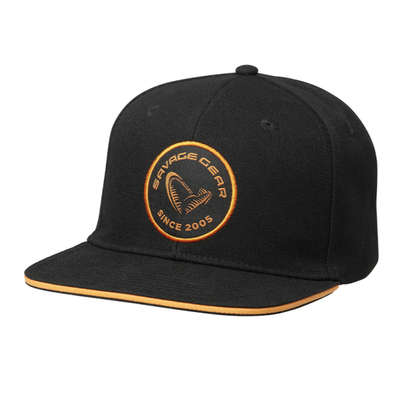 Savage Gear Badge Flatbill Cap - Black Orange in der Gruppe Kleidung & Schuhe / Kappen & Kopfbedeckungen / Caps bei Sportfiskeprylar.se (1642626)