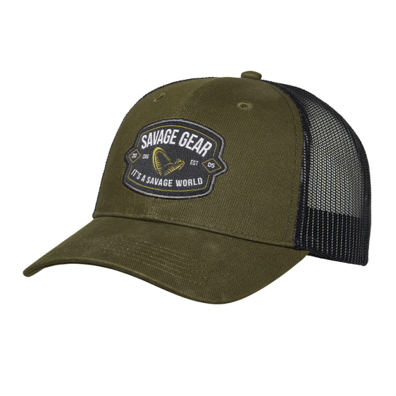 Savage Gear Badge Trucker Cap - Green in der Gruppe Kleidung & Schuhe / Kappen & Kopfbedeckungen / Caps bei Sportfiskeprylar.se (1642629)