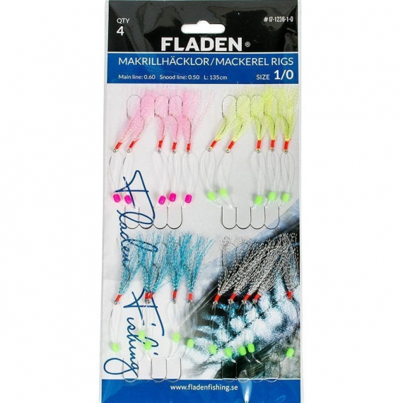 Fladen Flasher rigs 4pcs in der Gruppe Köder / Köder für das Meeresangeln / Hackle & Meeresangeln Rigs bei Sportfiskeprylar.se (17-1236-1-0r)