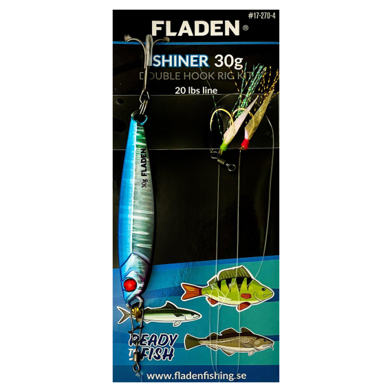 Fladen Shiner 30g double hook rig in der Gruppe Angelmethoden / Meeresangeln / Haken & Zubehör Meeresangeln / Hackle & Meeresangeln Rigs bei Sportfiskeprylar.se (17-270-1r)