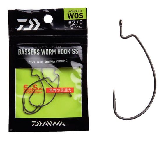 Daiwa Bassers Worm Hook Wos in der Gruppe Haken & Zubehör / Haken / Offset Haken bei Sportfiskeprylar.se (196151r)