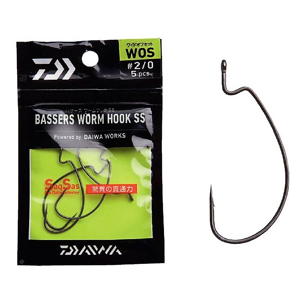 Daiwa Bassers Worm Hook Wos in der Gruppe Haken & Zubehör / Haken / Offset Haken bei Sportfiskeprylar.se (196151r)