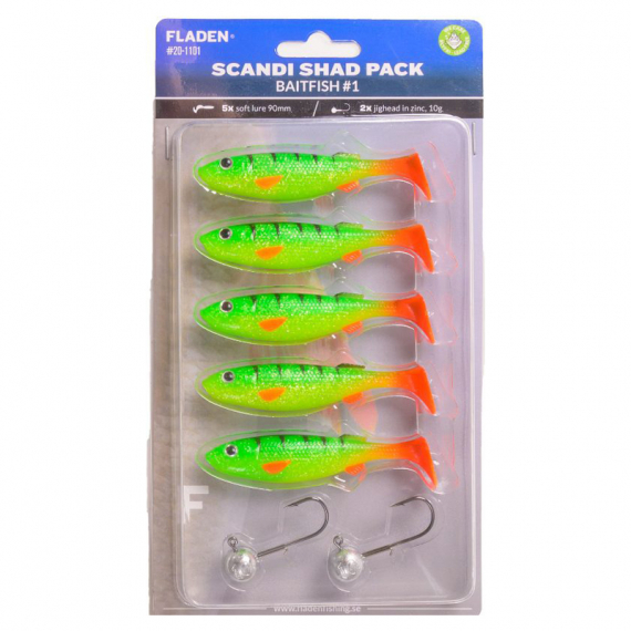 Fladen Maxximus Scandi Shad Pack Baitfish 9cm in der Gruppe Köder / Gummiköder / Barsch Gummifische & Zander Gummifische bei Sportfiskeprylar.se (20-1101r)