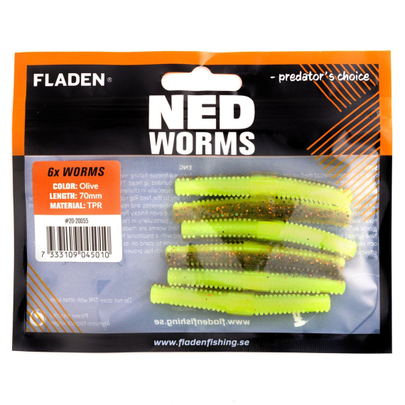 Fladen NED worm in der Gruppe Angelmethoden / Raubfischangeln / Köder / Gummiköder / Krebse & Creaturebaits bei Sportfiskeprylar.se (20-20051r)