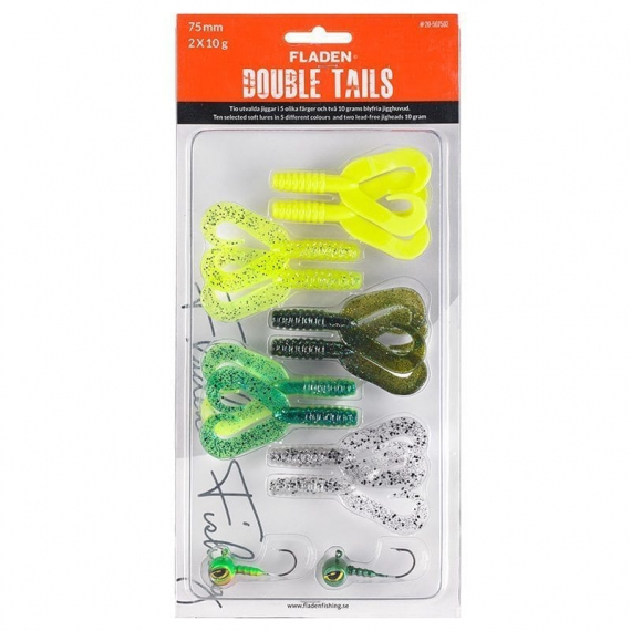 Fladen Jig Assortment Double Tails 75mm in der Gruppe Köder / Köder Sets bei Sportfiskeprylar.se (20-507501r)
