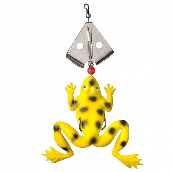 Fladen Frog Rotating Spoon 130mm 15g - Hot Yellow in der Gruppe Köder bei Sportfiskeprylar.se (20-57130-13)