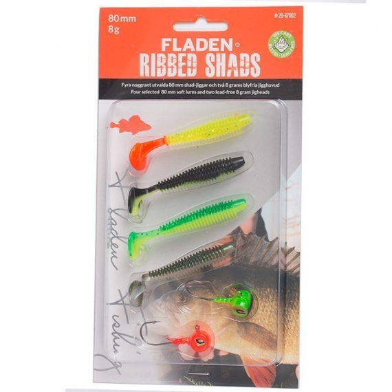 Fladen Jig Assortment Ribbed Shad in der Gruppe Köder / Köder Sets bei Sportfiskeprylar.se (20-67001r)