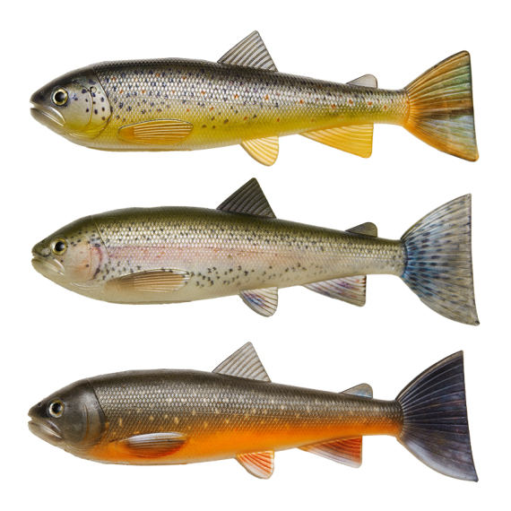 Pulz Bait Skinz Trout, 15cm 3pcs - Brown/Rainbow/Char in der Gruppe Köder / Pulz Bait bei Sportfiskeprylar.se (2000-36)