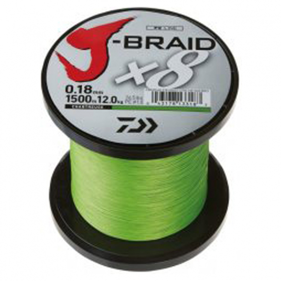 Daiwa J-Braid X8 1500m Chartreuse in der Gruppe Schnüre / Geflochtene Schnüre bei Sportfiskeprylar.se (200206r)
