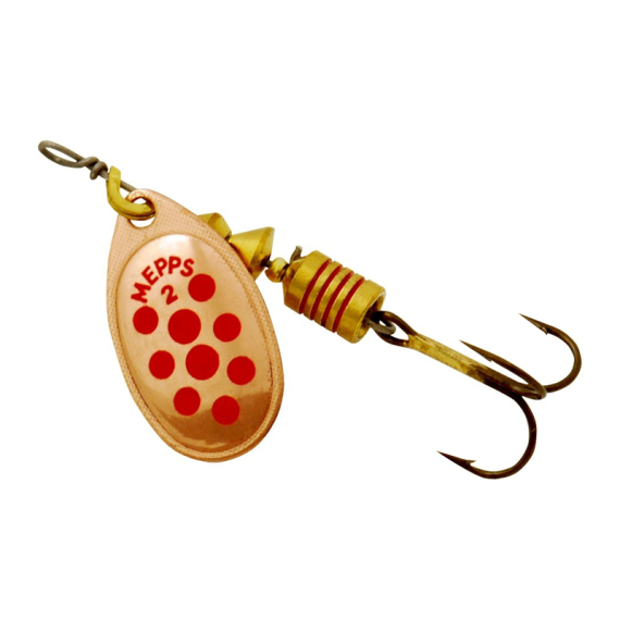 Mepps Aglia med prickar in der Gruppe Köder / Spinners / Inlinespinnare bei Sportfiskeprylar.se (20046909r)