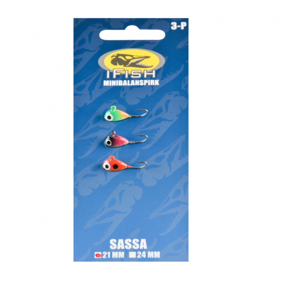 IFISH Sassa Minibalanspirk, 21mm, 3-pack in der Gruppe Köder / Eisfischen Köder / Mini Balance Ice Jigs bei Sportfiskeprylar.se (20171671)