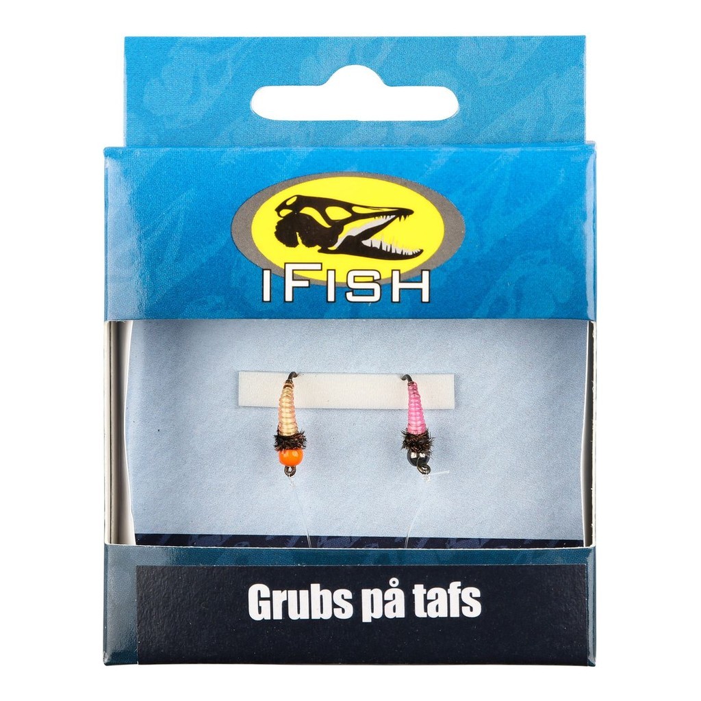 IFISH Grubs on leader 2-pcs in der Gruppe Köder / Eisfischen Köder / Creaturebaits Eisangeln bei Sportfiskeprylar.se (20241578)
