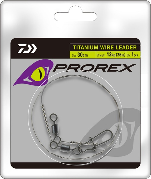 Daiwa Prorex Titanium Wire Leader 30cm in der Gruppe Haken & Zubehör / Vorfächer & Vorfachmaterial / Fertige Vorfächer / Stahlvorfächer bei Sportfiskeprylar.se (204905r)