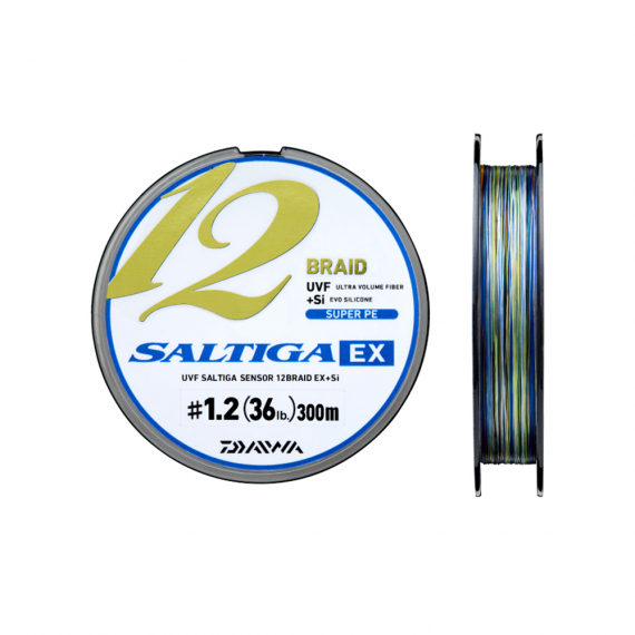 Daiwa Saltiga 12 Braid 2019 Multi Color 300m in der Gruppe Schnüre / Geflochtene Schnüre bei Sportfiskeprylar.se (210580r)