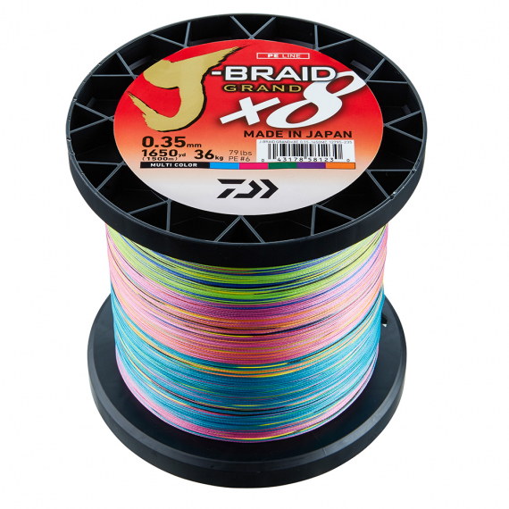 Daiwa J-braid Grand X8 Multi Color 1500m in der Gruppe Schnüre / Geflochtene Schnüre bei Sportfiskeprylar.se (210688r)