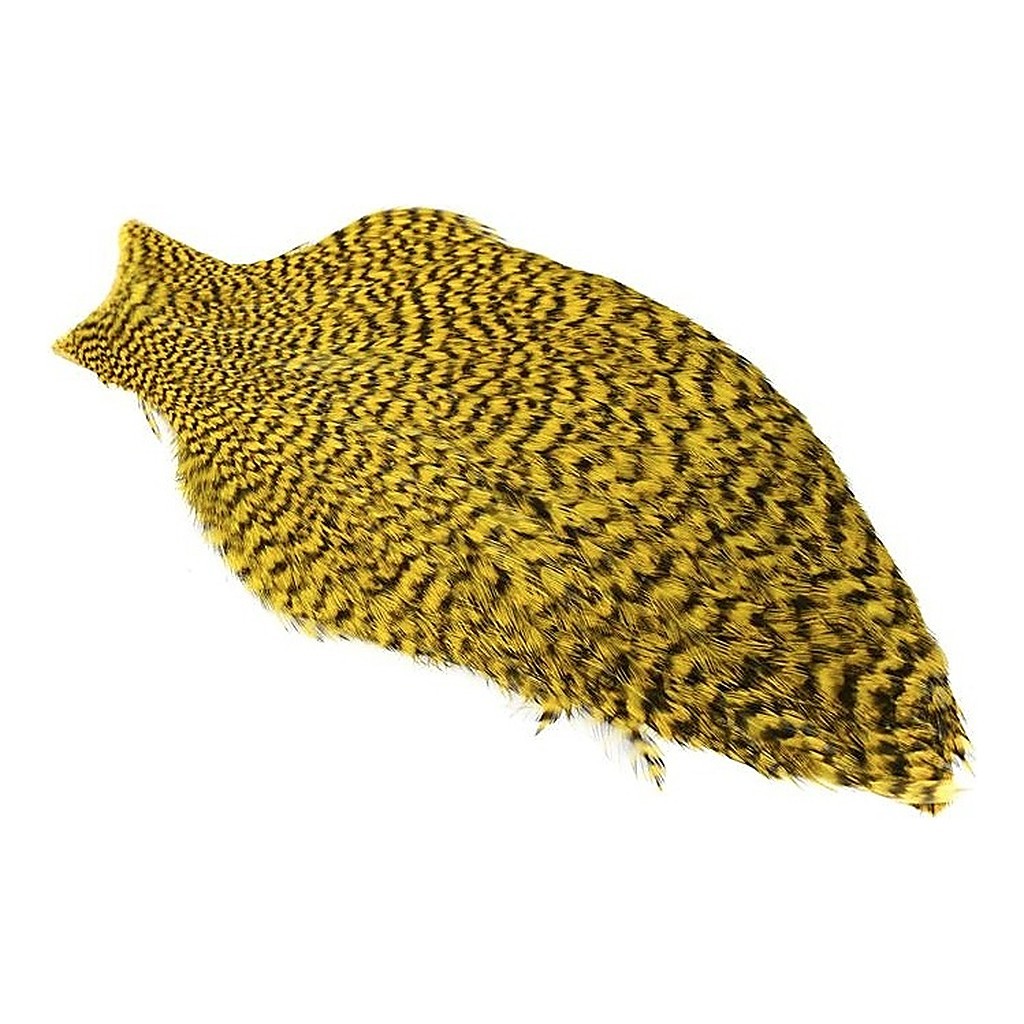 Whiting Freshwater Streamer Cape - Grizzly Dyed Yellow in der Gruppe Haken & Zubehör / Fliegenbinden / Fliegenbindematerial / Feder & Bälge / Bälge & Sättel bei Sportfiskeprylar.se (21801155)