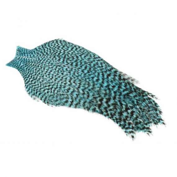 Whiting Freshwater Streamer Cape - Grizzly dyed Silver Dr Blue in der Gruppe Haken & Zubehör / Fliegenbinden / Fliegenbindematerial / Feder & Bälge / Hackle bei Sportfiskeprylar.se (21801157)