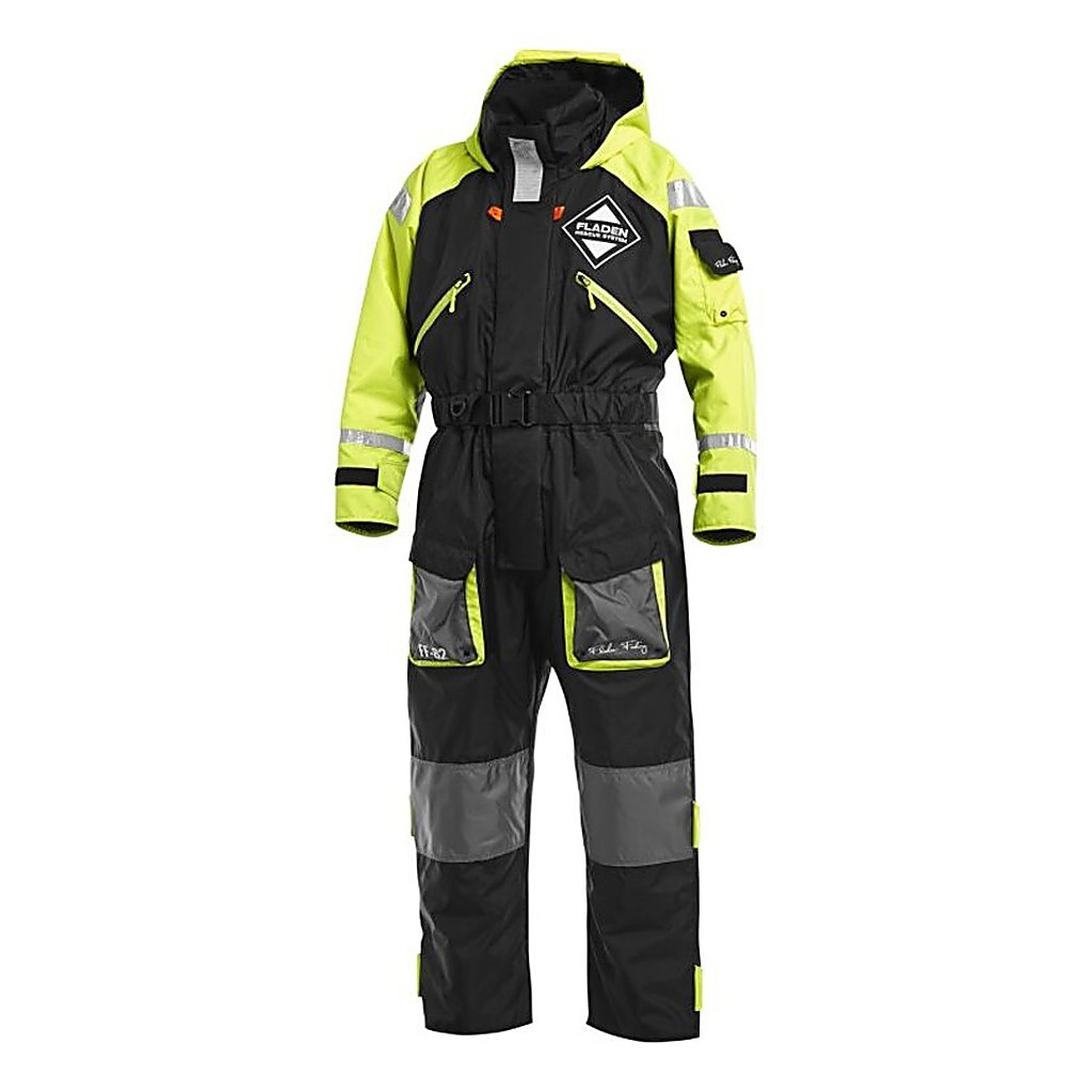 Fladen Floating Anzug 845XY Schwarz/Gelb in der Gruppe Kleidung & Schuhe / Flotation Kleidung / Floatinganzüge bei Sportfiskeprylar.se (22-845XYr)