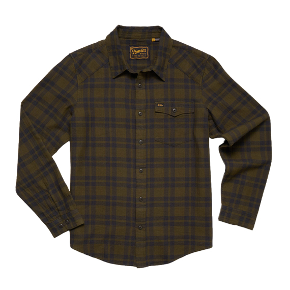 Howler Bro\'s La Grange Lightweight Flannel Cohen Plaid Dark Olive in der Gruppe Kleidung & Schuhe / Kleidung / Hemden bei Sportfiskeprylar.se (221425F-OLI-Sr)