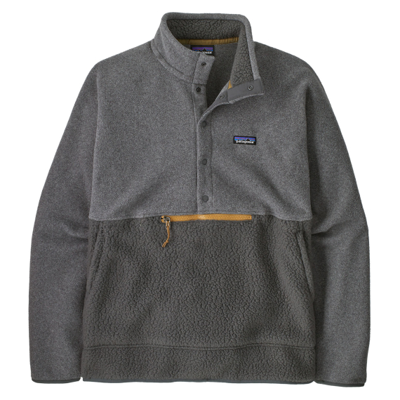 Patagonia M\'s Retro Pile 1/2 Snap P/O, Forge Grey in der Gruppe Kleidung & Schuhe / Kleidung / Pullover / Fleece-Pullover bei Sportfiskeprylar.se (23205-FGE-Sr)