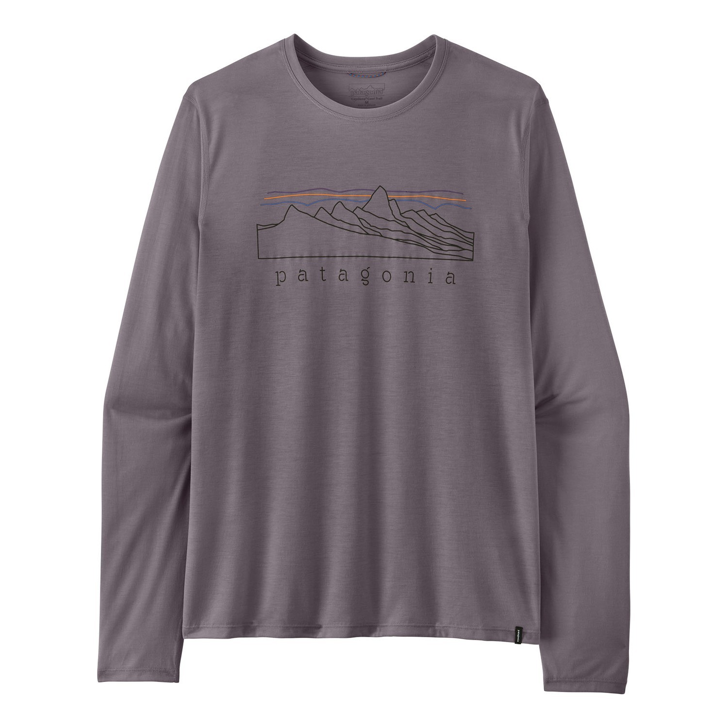 Patagonia M\'s L/S Cap Cool Trail Shirt - Stratapeaks MYGR in der Gruppe Kleidung & Schuhe / Kleidung / Pullover / Langärmlige T-Shirts bei Sportfiskeprylar.se (23711-MYGR-XXLr)