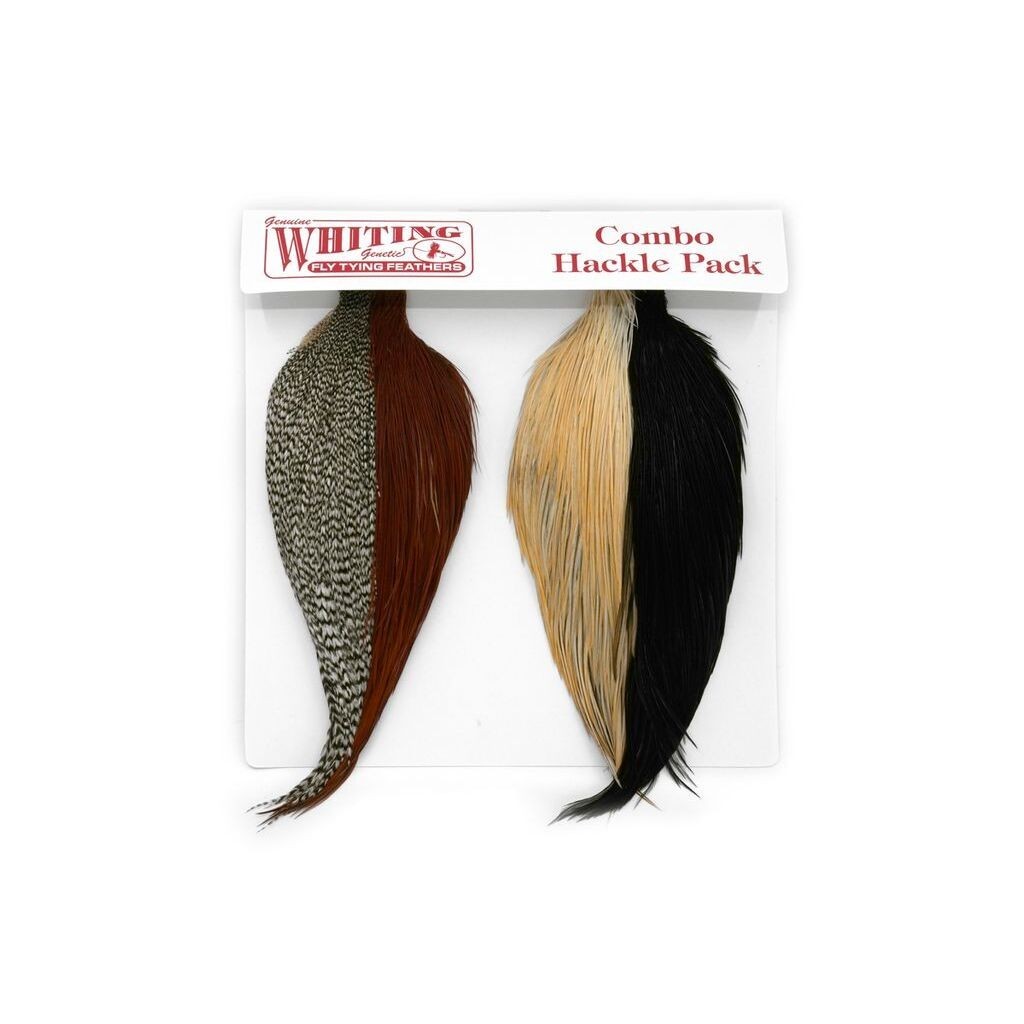 Whiting Introductory Hackle Pack - Four 1/2 Capes in der Gruppe Haken & Zubehör / Fliegenbinden / Fliegenbindematerial / Feder & Bälge / Bälge & Sättel bei Sportfiskeprylar.se (25841000)
