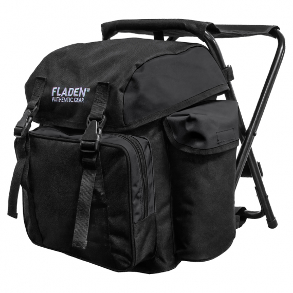 Fladen Backpack with Chair Authentic Gear black in der Gruppe Verwahrung / Rucksäcke / Stuhlrucksäcke bei Sportfiskeprylar.se (26-4905)