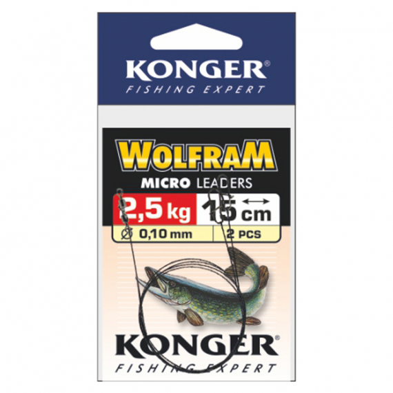 Konger Tungsten Leader (2pcs) - 20cm/10kg in der Gruppe Haken & Zubehör / Vorfächer & Vorfachmaterial bei Sportfiskeprylar.se (260320023)
