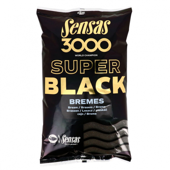 Sensas 3000 Super Black Bremes 1kg in der Gruppe Köder / Boilies, Baits & Groundbait / Futter / Groundbait bei Sportfiskeprylar.se (29-11572)