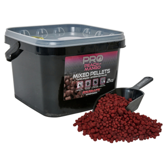 Starbaits Pro Peach & Mango Pellets Mixed 2kg in der Gruppe Köder / Boilies, Baits & Groundbait / Pellets bei Sportfiskeprylar.se (29-34625)
