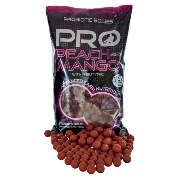 Starbaits Pro Peach & Mango Boilies 800g in der Gruppe Köder / Boilies, Baits & Groundbait / Boilies bei Sportfiskeprylar.se (29-64005r)