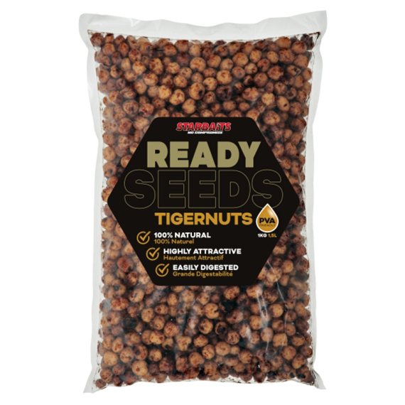 Starbaits Ready Seeds Tigernuts 1kg in der Gruppe Köder / Boilies, Baits & Groundbait / Partikel bei Sportfiskeprylar.se (29-74211)