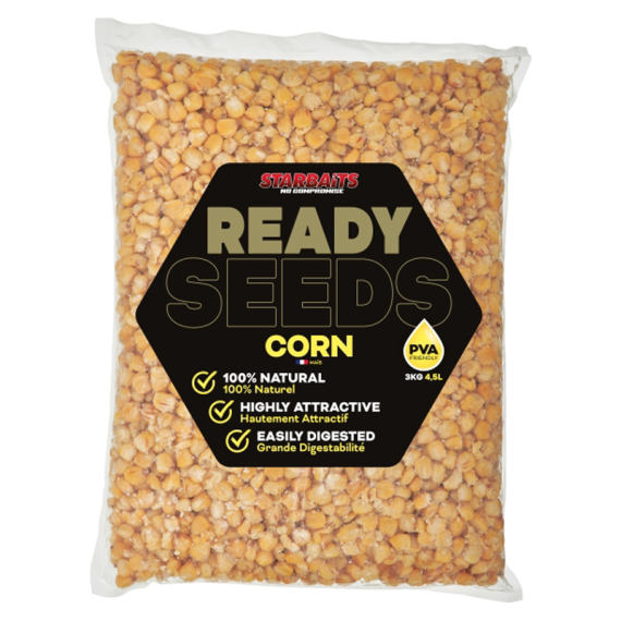 Starbaits Ready Seeds Corn 3kg in der Gruppe Köder / Boilies, Baits & Groundbait / Partikel bei Sportfiskeprylar.se (29-74218)