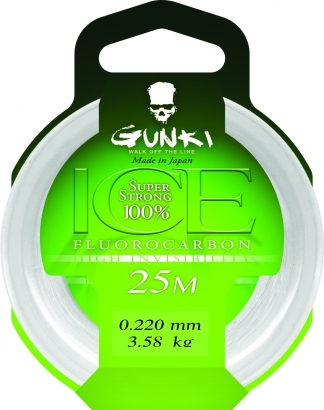 Gunki Fluorocarbone Ice, 0,44mm in der Gruppe Haken & Zubehör / Vorfächer & Vorfachmaterial / Vorfachmaterial / Vorfachmaterial Fluorocarbon bei Sportfiskeprylar.se (29-82288)