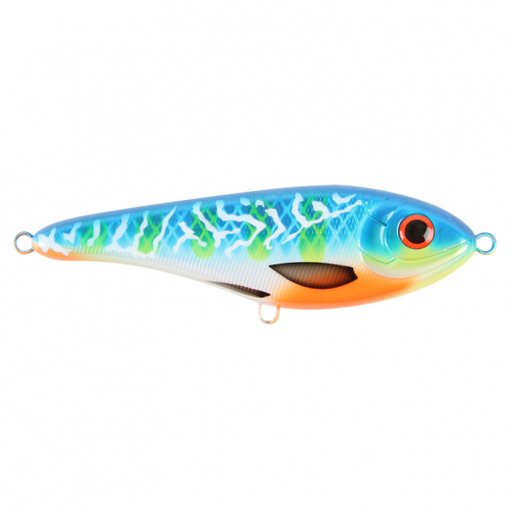 Buster Jerk, shallow, 15cm, 66g - Blue Fire in der Gruppe Köder / Jerkbaits bei Sportfiskeprylar.se (29-EG048S-CWC001)