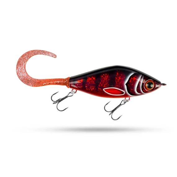 Trueglide Guppie 13,5cm 120g Söder Custom - Red Tiger Flash in der Gruppe Köder / Jerkbaits bei Sportfiskeprylar.se (29-EG208-Z411-19)