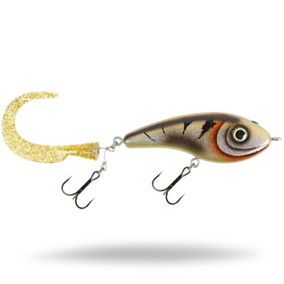 Strike Pro Catchy 13cm - Rockabilly - Orange Glitter in der Gruppe Köder / Tailköder & Hybridköder bei Sportfiskeprylar.se (29-EG230-C779)