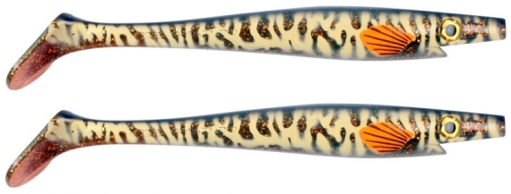 Pig Shad Junior 20cm (2-pack) - Söder Motoroil Musky in der Gruppe Köder / Gummiköder / Hecht Gummifische bei Sportfiskeprylar.se (29-SP172C-SP17)