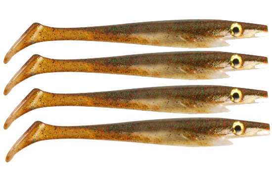 Pig Shad 15cm Nano Size (4-pack) - Baby Brown in der Gruppe Köder / Gummiköder / Hecht Gummifische bei Sportfiskeprylar.se (29-SP172D-108)