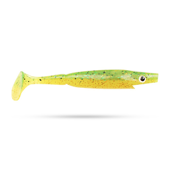Piglet Shad 10cm (6-pack) - Fire Perch in der Gruppe Köder / Gummiköder / Barsch Gummifische & Zander Gummifische bei Sportfiskeprylar.se (29-SP172E-C015)