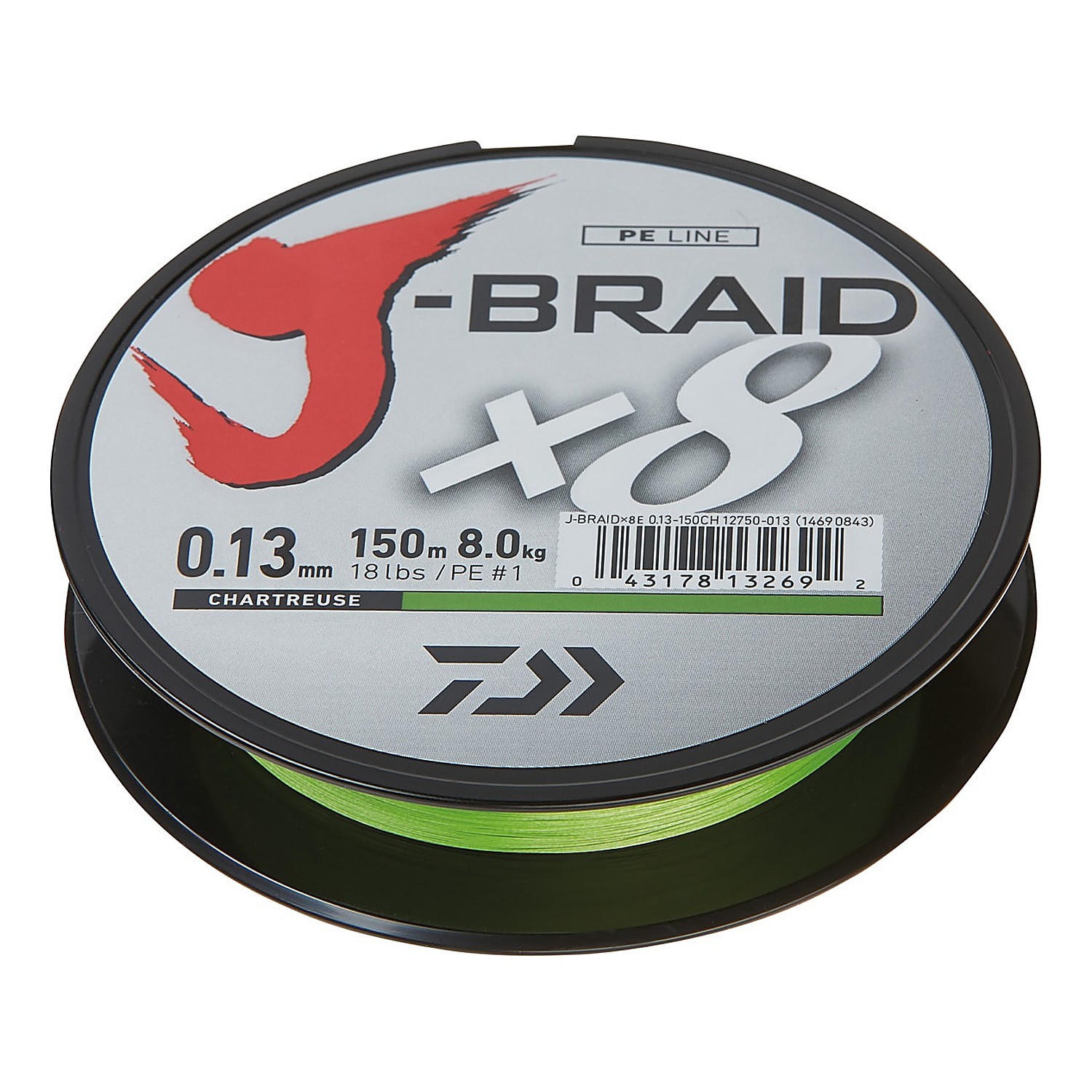 Daiwa J-Braid X8 15m Chartreuse in der Gruppe Angelmethoden / Raubfischangeln / Schnüre / Geflochtene Schnüre bei Sportfiskeprylar.se (3000021196DOr)