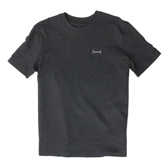 Lemmel T-shirt Lemmel - Dk. Heather grey w white embroided logo in der Gruppe Kleidung & Schuhe / Kleidung / T-shirts bei Sportfiskeprylar.se (3010111-5334r)