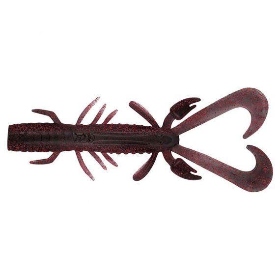 Daiwa Bait Junkie Risky Critter 7,6cm (6stk.) - Ghost Black Red Belly in der Gruppe Köder / Gummiköder / Barsch Gummifische & Zander Gummifische bei Sportfiskeprylar.se (32-217649)