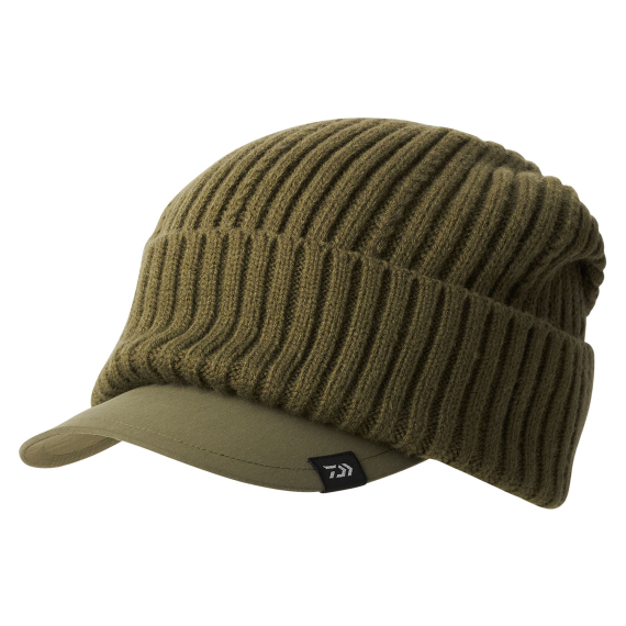Daiwa Knit Cap With Brim - Olive in der Gruppe Kleidung & Schuhe / Kappen & Kopfbedeckungen bei Sportfiskeprylar.se (32-223233)