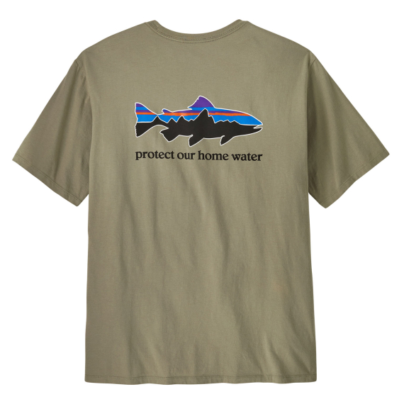 Patagonia M\'s Home Water Trout Organic T-Shirt River Rock Green in der Gruppe Kleidung & Schuhe / Kleidung / T-shirts bei Sportfiskeprylar.se (37547-RVGN-Sr)